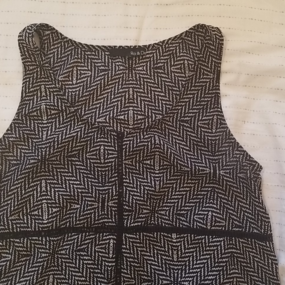 Black and Gray Blouse | Size XS